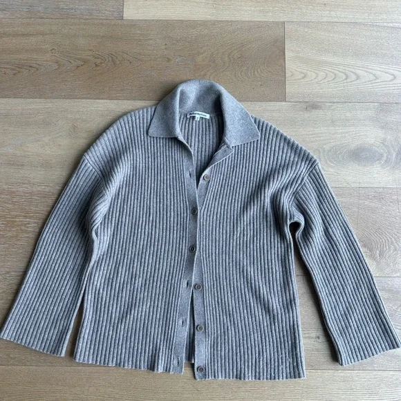 Reformation Fantino Cashmere Collared Cardigan - Picture 3 of 3